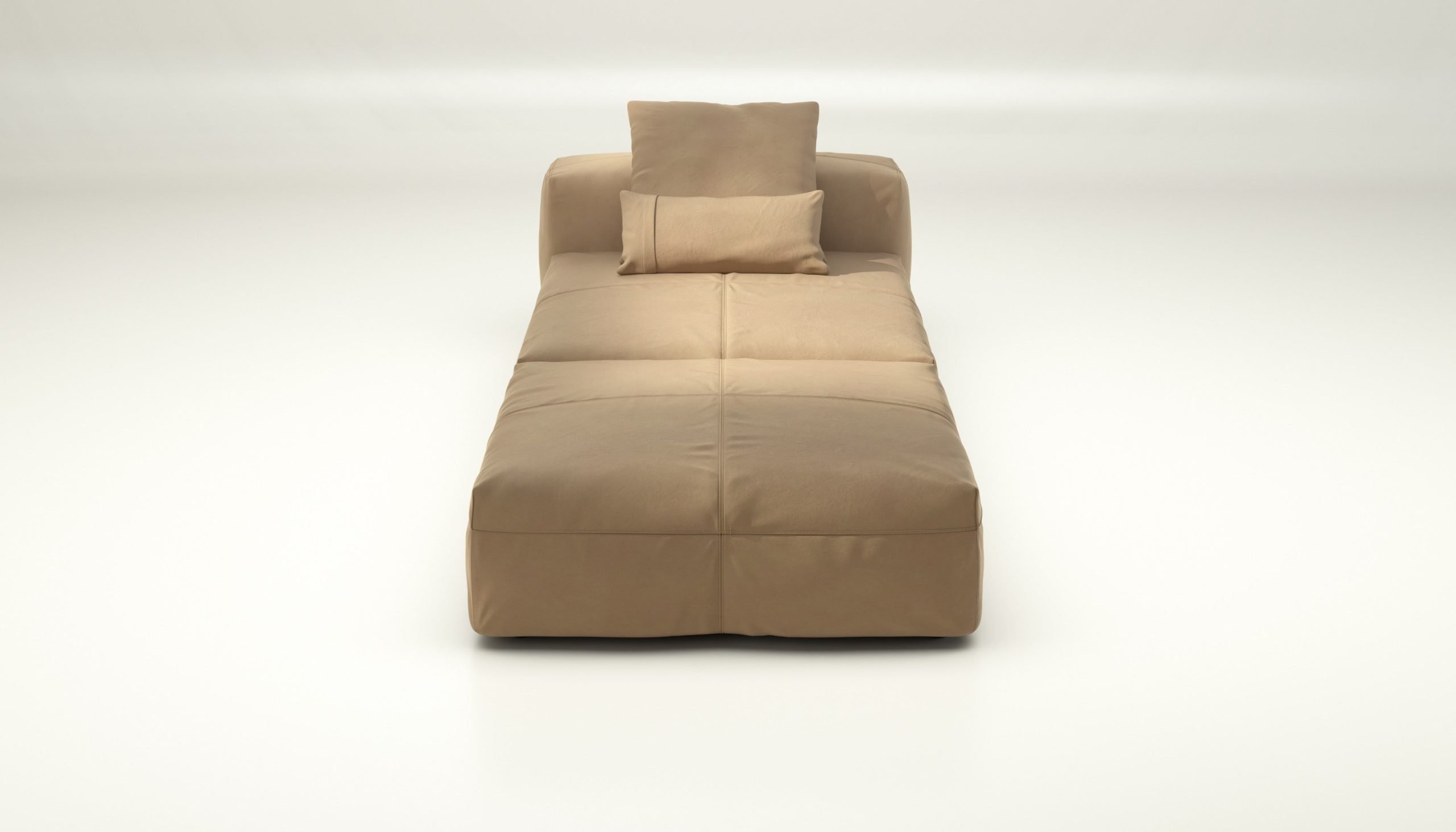 vetsak | Sofa Set 07 - Sun Lounger - leather - beige | Modular Sofa | 2 Seater | Daybed | Chaiselounge