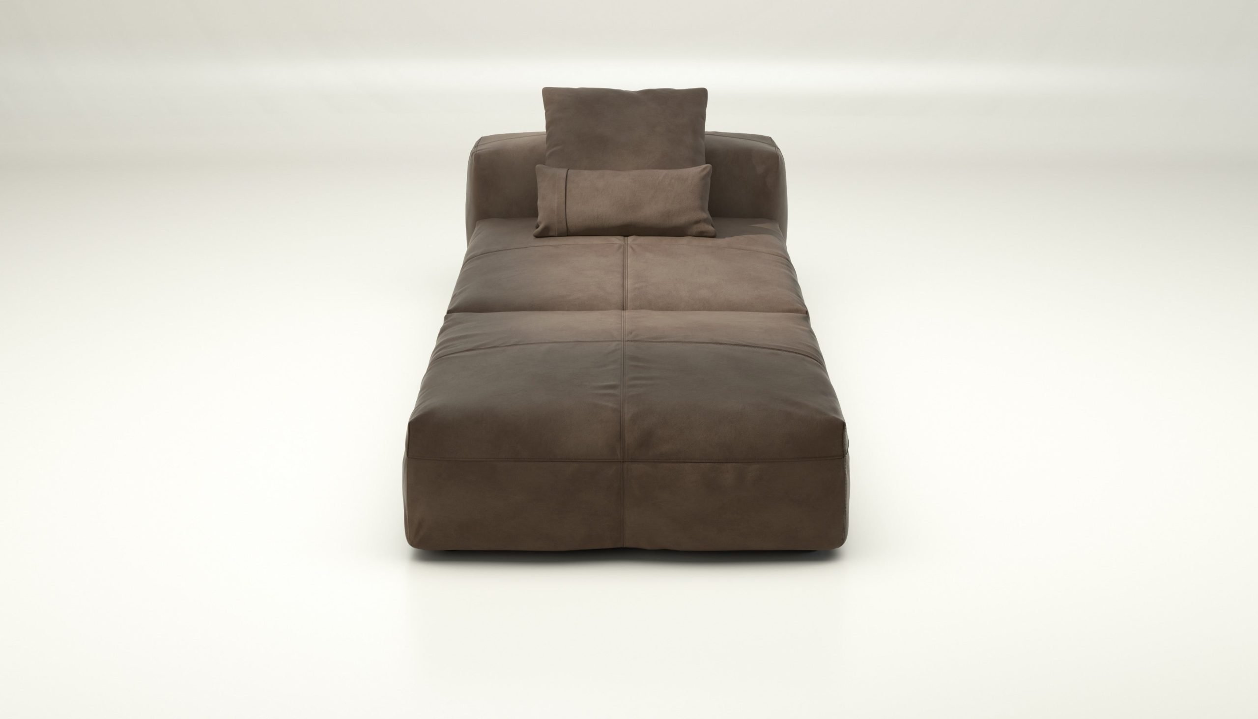 vetsak | Sofa Set 07 - Sun Lounger - leather - cacao | Modular Sofa | 2 Seater | Daybed | Chaiselounge