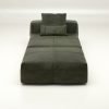 vetsak | Sofa Set 07 - Sun Lounger - leather - olive | Modular Sofa | 2 Seater | Daybed | Chaiselounge