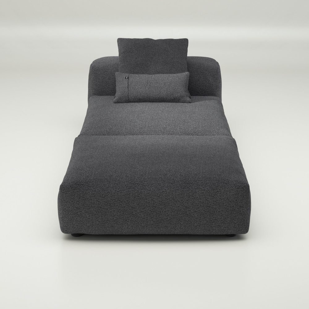 vetsak | Sofa Set 07 - Sun Lounger - loop loop - anthracite | Modular Sofa | 2 Seater | Daybed | Chaiselounge