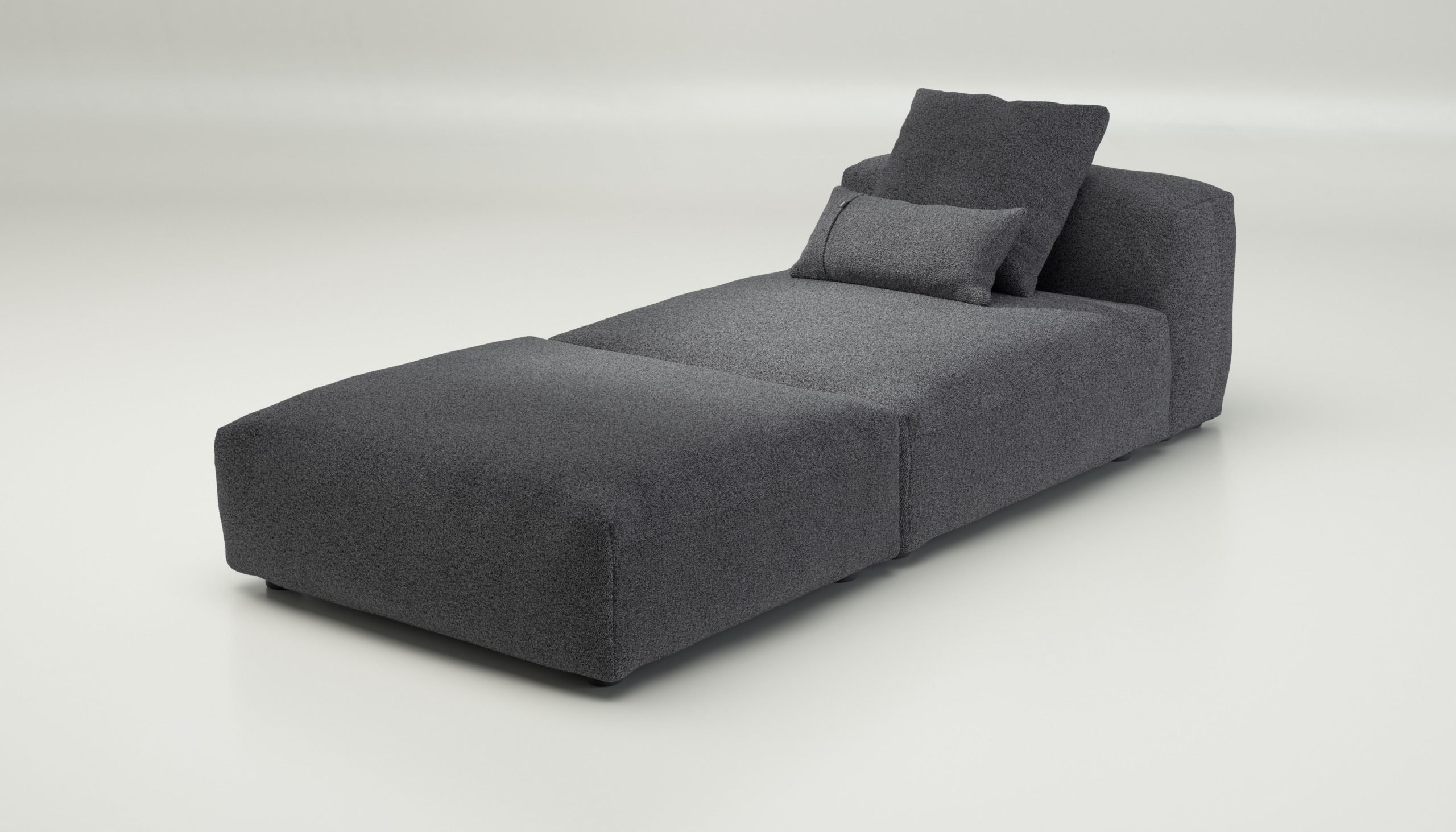 vetsak | Sofa Set 07 - Sun Lounger - loop loop - anthracite | Modular Sofa | 2 Seater | Daybed | Chaiselounge