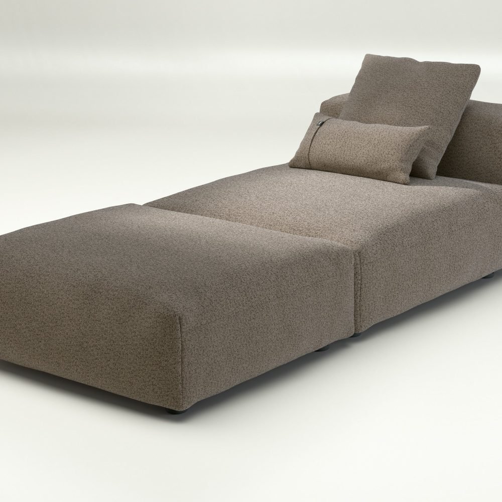vetsak | Sofa Set 07 - Sun Lounger - loop loop - taupe | Modular Sofa | 2 Seater | Daybed | Chaiselounge