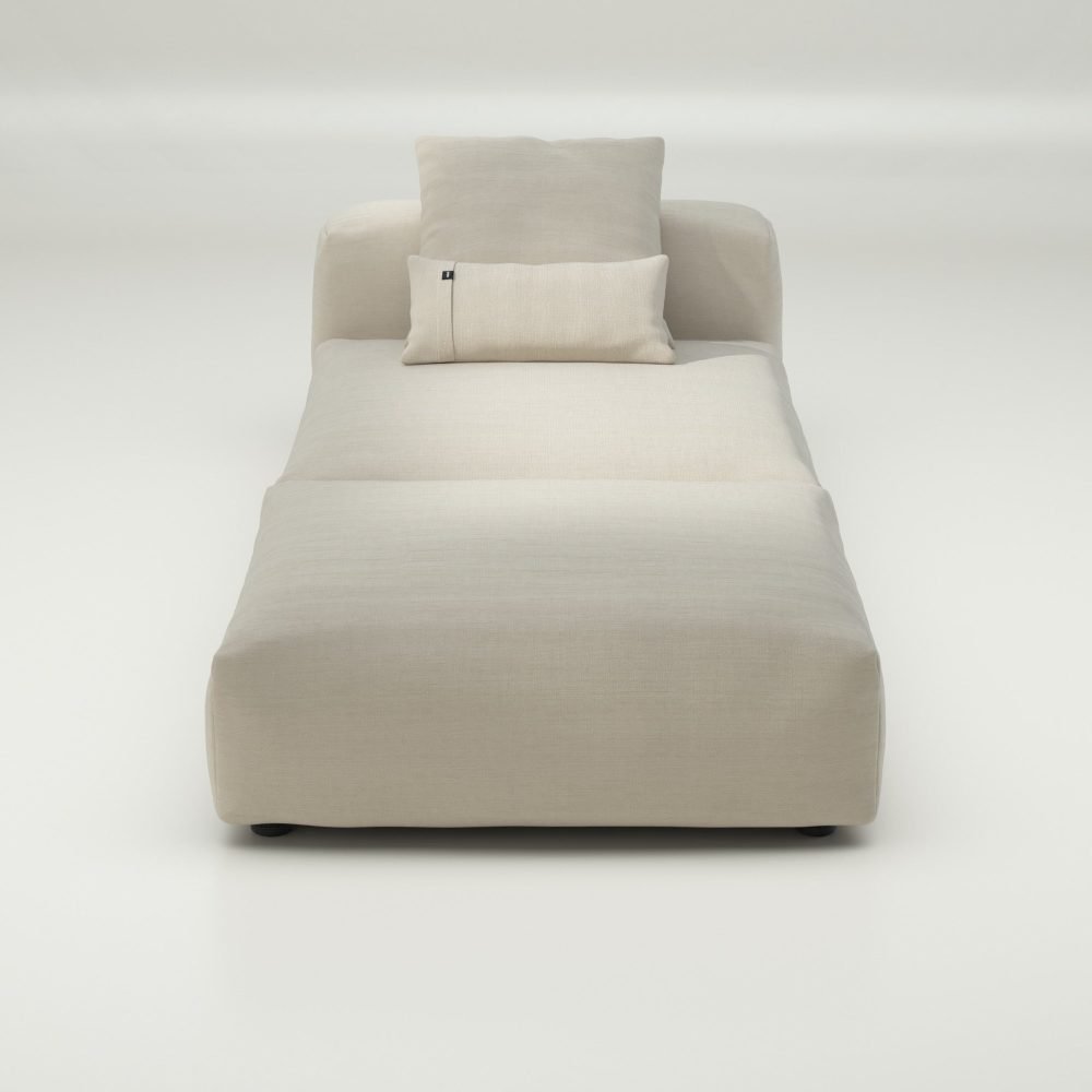 vetsak | Sofa Set 07 - Sun Lounger - pique - beige | Modular Sofa | 2 Seater | Daybed | Chaiselounge
