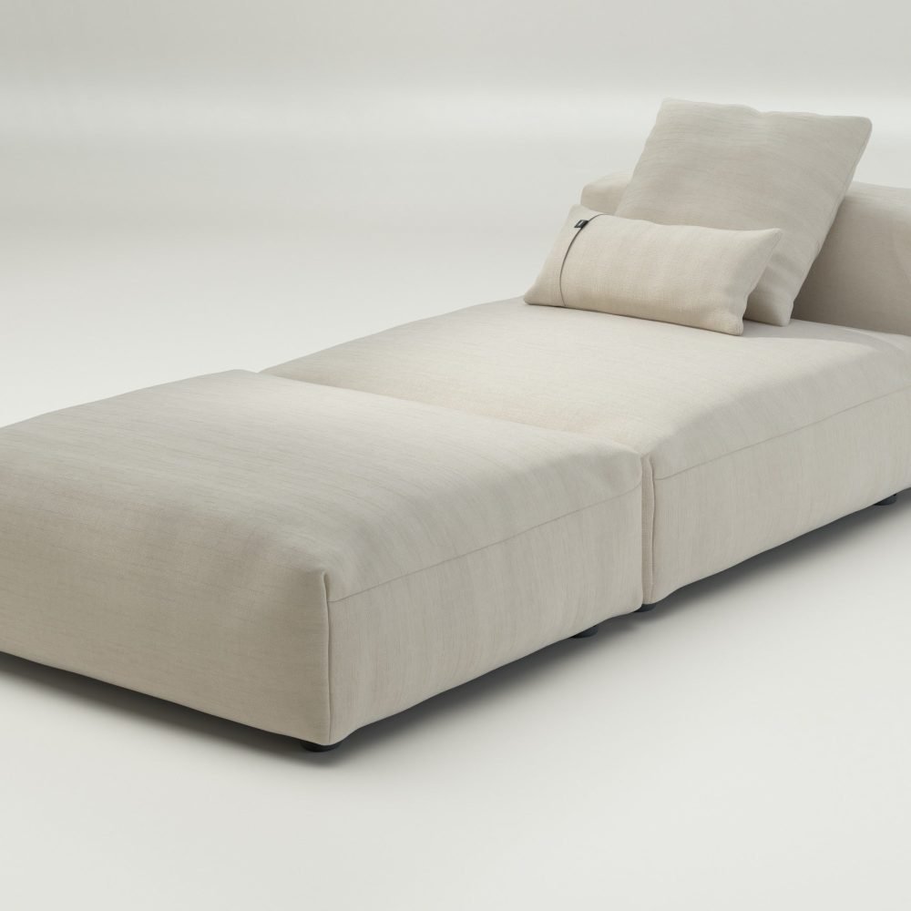 vetsak | Sofa Set 07 - Sun Lounger - pique - beige | Modular Sofa | 2 Seater | Daybed | Chaiselounge