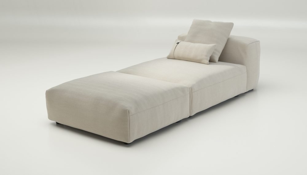 vetsak | Sofa Set 07 - Sun Lounger - pique - beige | Modular Sofa | 2 Seater | Daybed | Chaiselounge