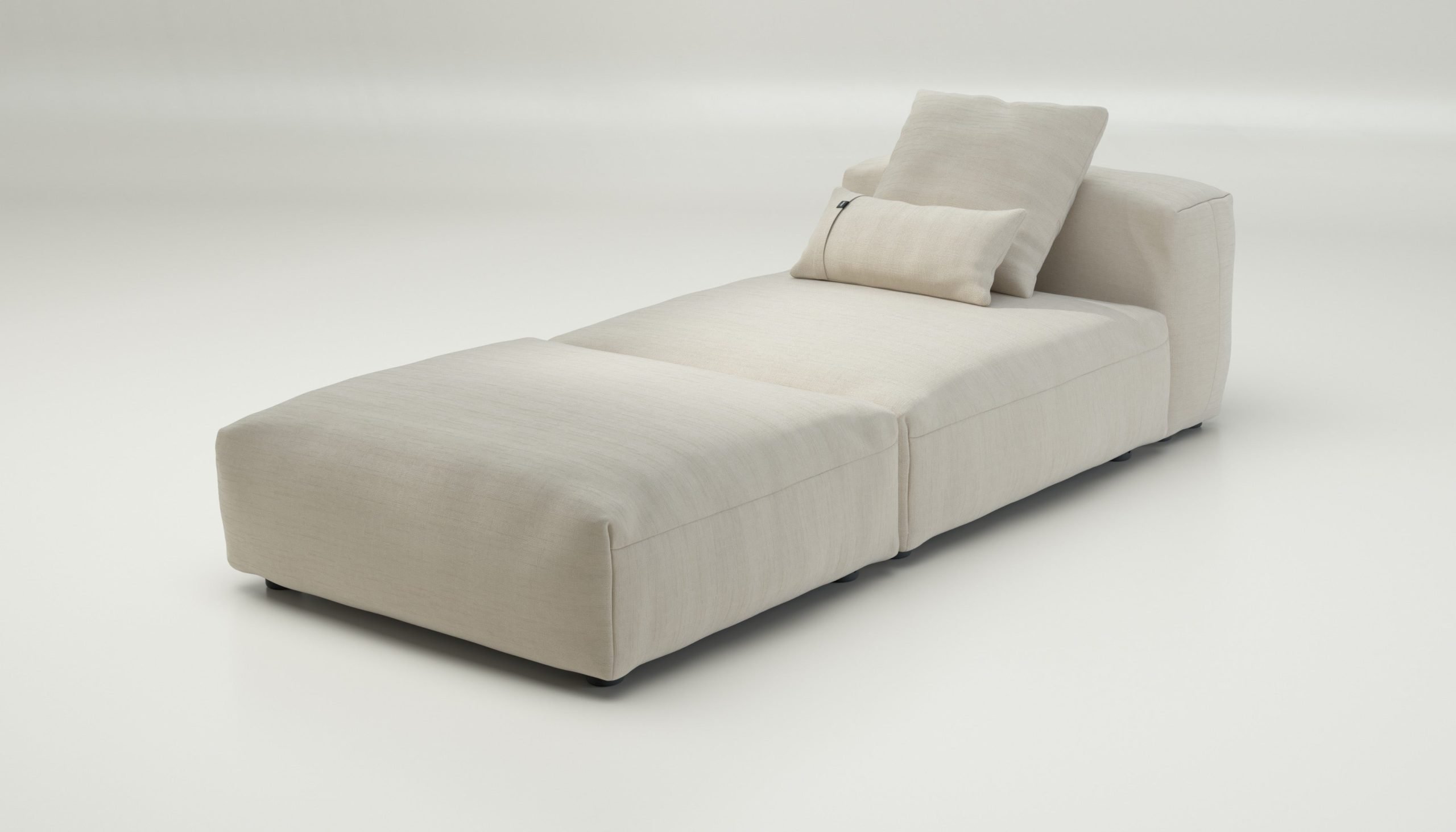 vetsak | Sofa Set 07 - Sun Lounger - pique - beige | Modular Sofa | 2 Seater | Daybed | Chaiselounge