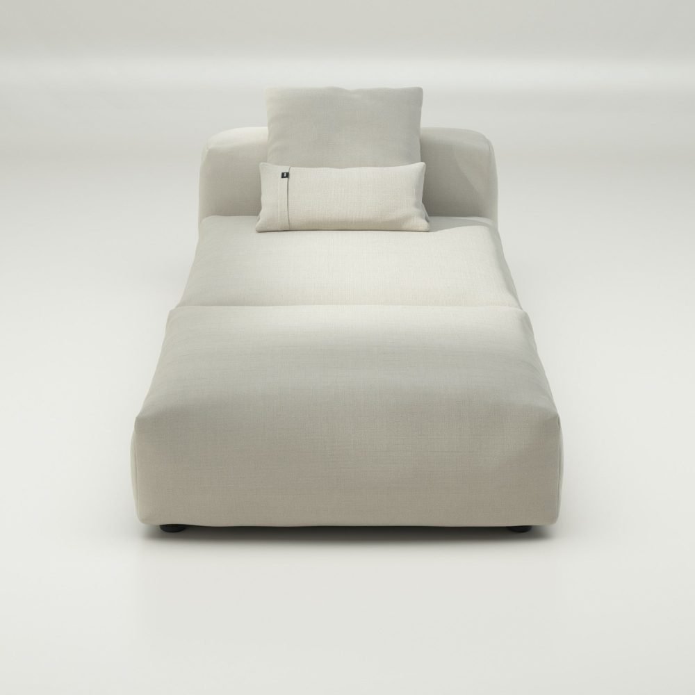 vetsak | Sofa Set 07 - Sun Lounger - pique - creme | Modular Sofa | 2 Seater | Daybed | Chaiselounge