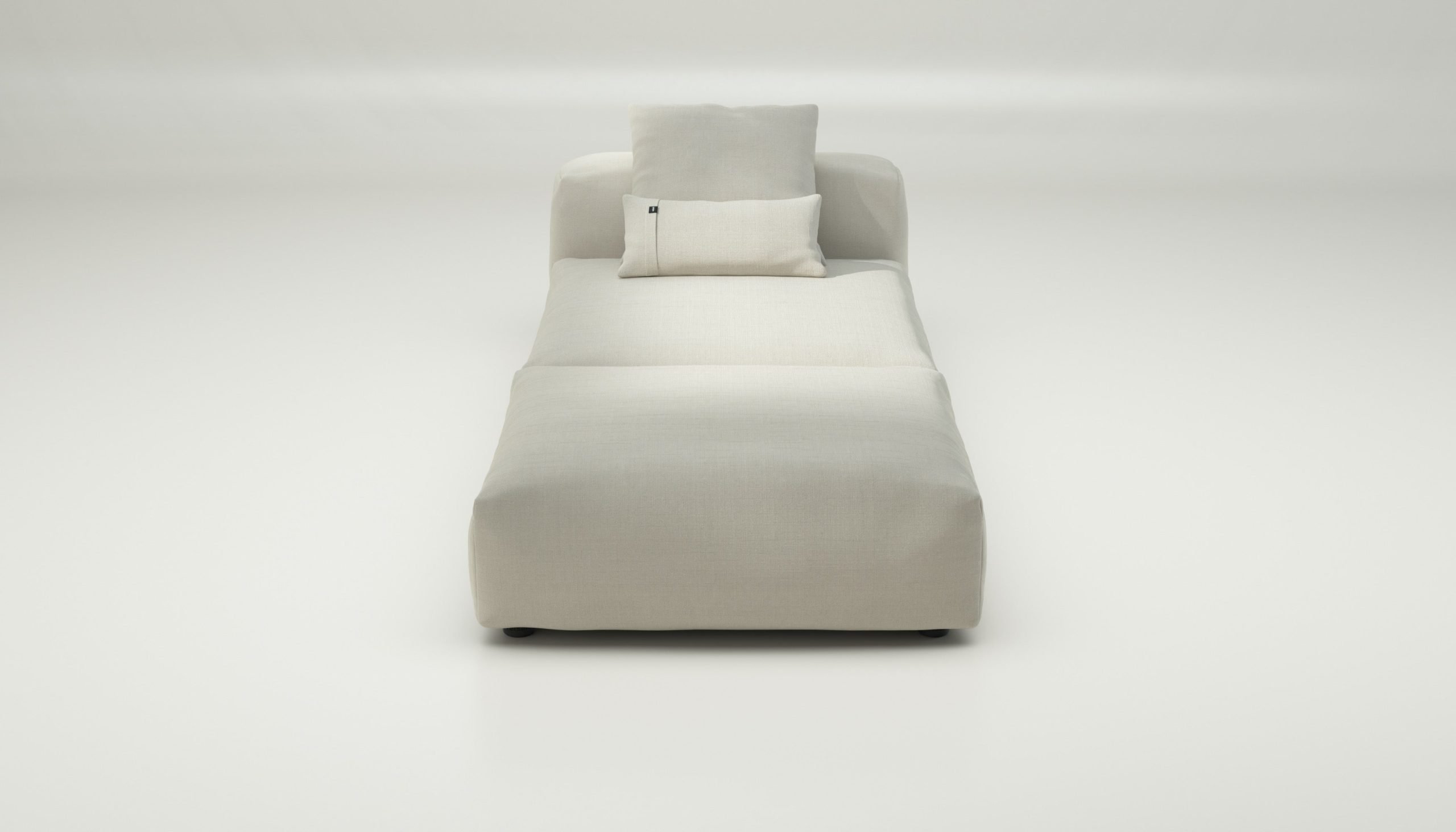 vetsak | Sofa Set 07 - Sun Lounger - pique - creme | Modular Sofa | 2 Seater | Daybed | Chaiselounge