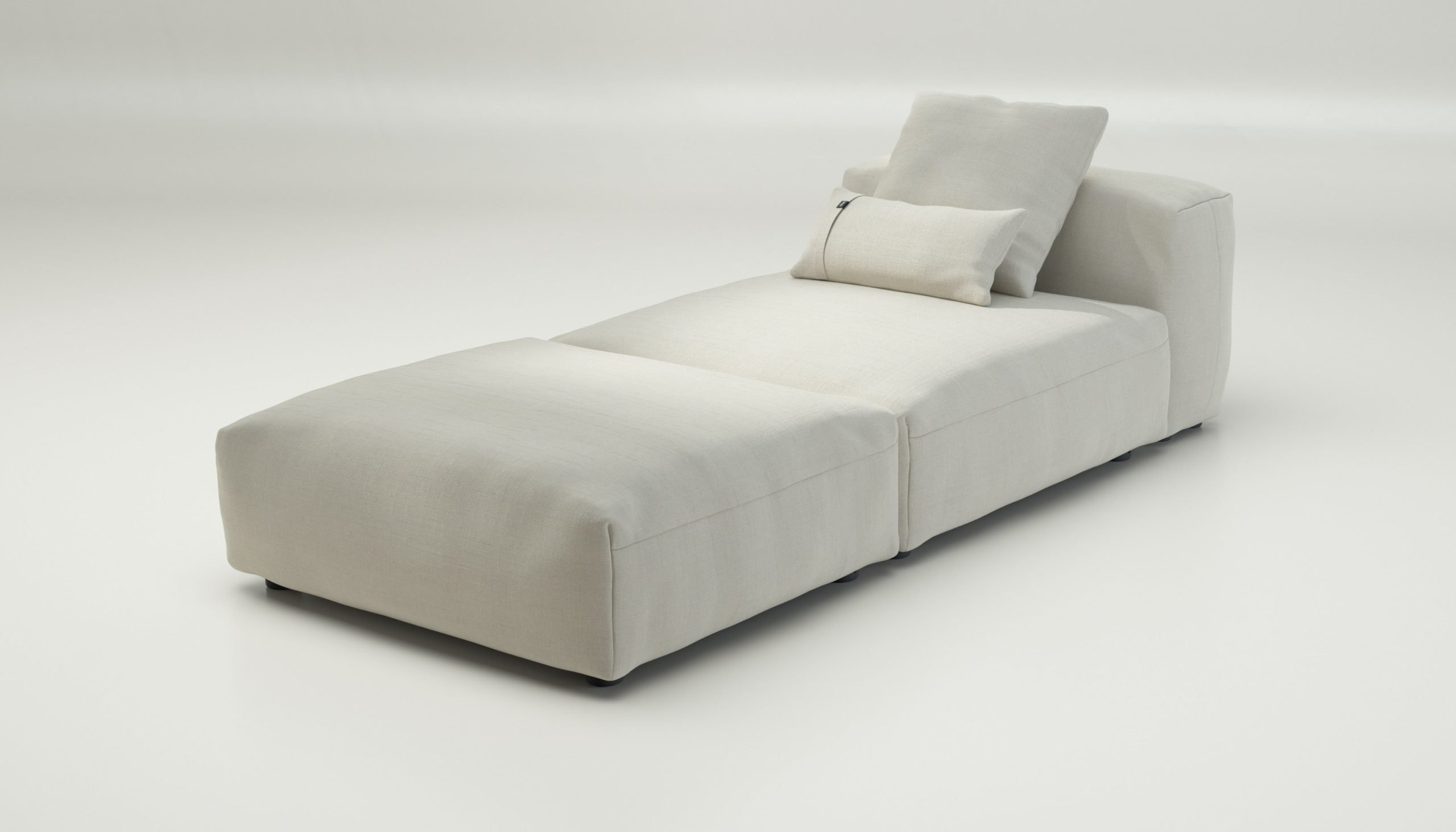 vetsak | Sofa Set 07 - Sun Lounger - pique - creme | Modular Sofa | 2 Seater | Daybed | Chaiselounge