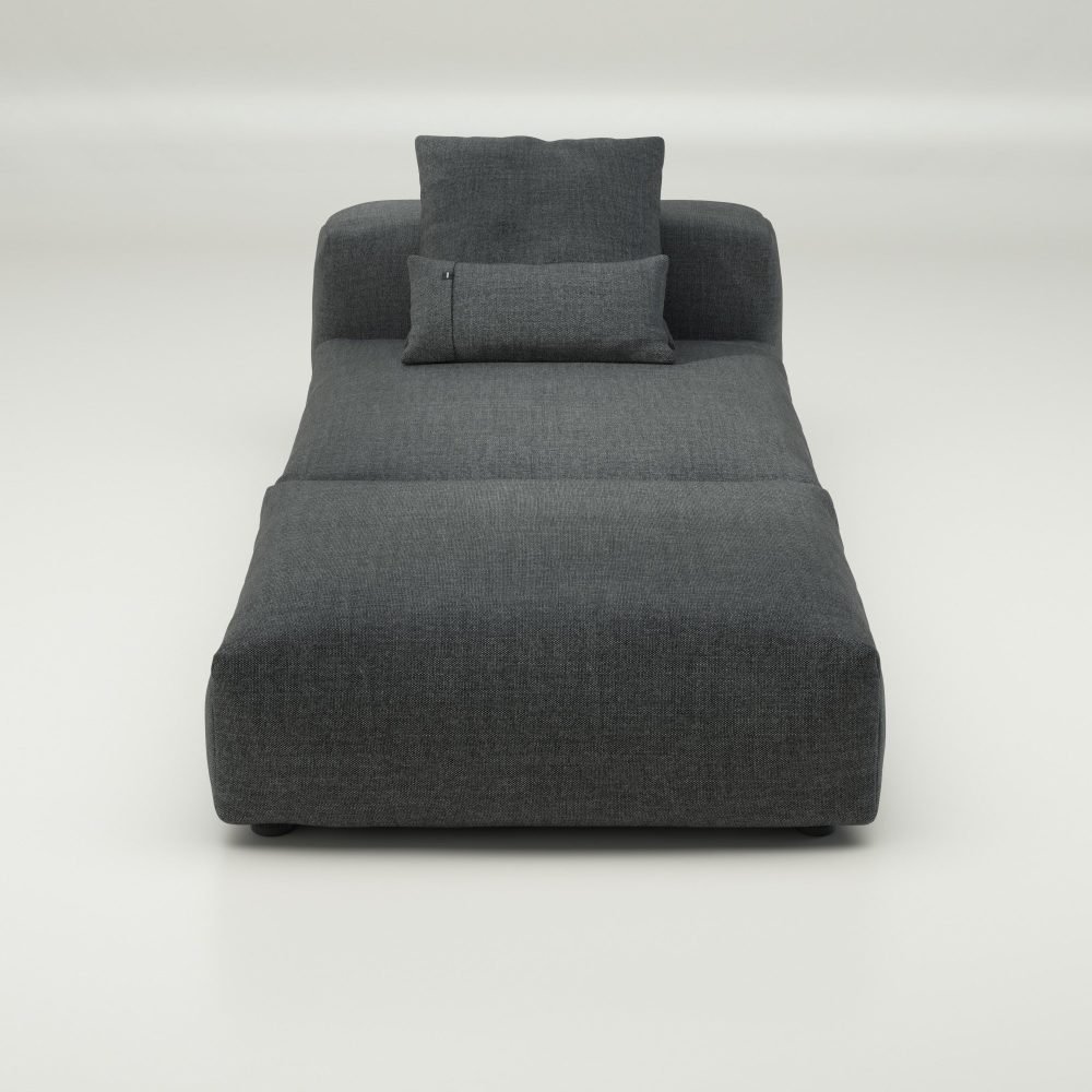 vetsak | Sofa Set 07 - Sun Lounger - pique - dark grey | Modular Sofa | 2 Seater | Daybed | Chaiselounge