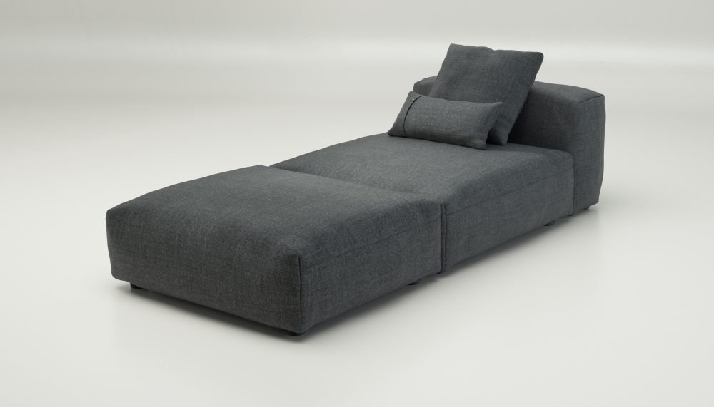 vetsak | Sofa Set 07 - Sun Lounger - pique - dark grey | Modular Sofa | 2 Seater | Daybed | Chaiselounge