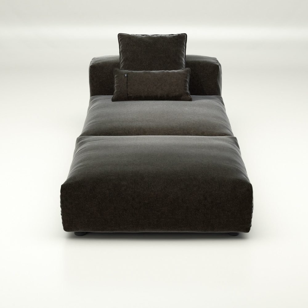 vetsak | Sofa Set 07 - Sun Lounger - suave - anthracite | Modular Sofa | 2 Seater | Daybed | Chaiselounge