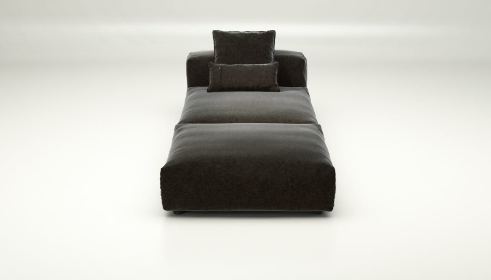 vetsak | Sofa Set 07 - Sun Lounger - suave - anthracite | Modular Sofa | 2 Seater | Daybed | Chaiselounge
