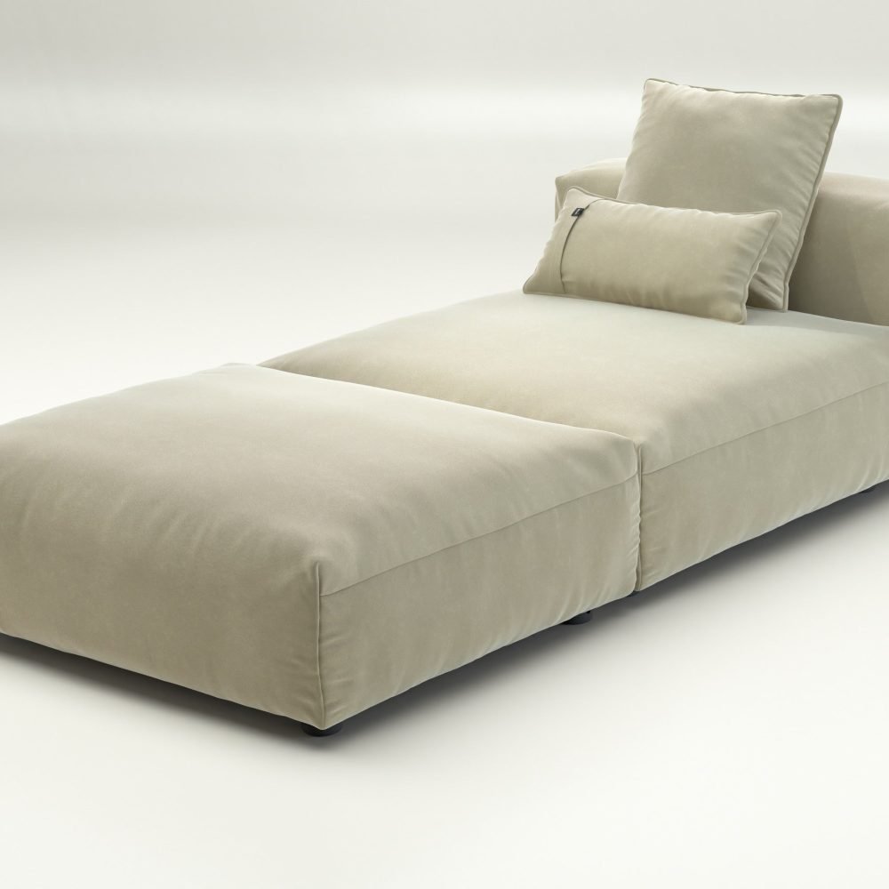 vetsak | Sofa Set 07 - Sun Lounger - suave - clay | Modular Sofa | 2 Seater | Daybed | Chaiselounge