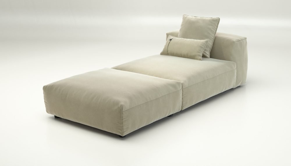 vetsak | Sofa Set 07 - Sun Lounger - suave - clay | Modular Sofa | 2 Seater | Daybed | Chaiselounge