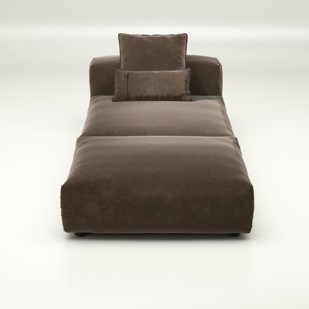 vetsak | Sofa Set 07 - Sun Lounger - suave - espresso | Modular Sofa | 2 Seater | Daybed | Chaiselounge