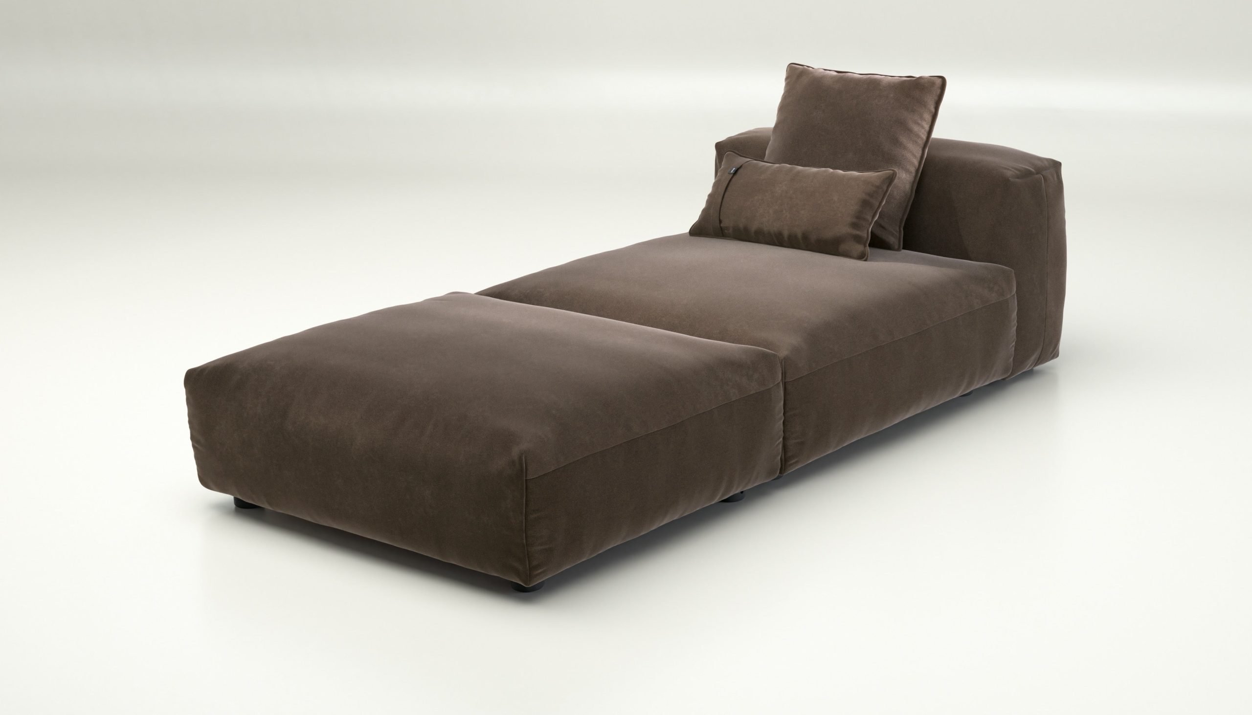vetsak | Sofa Set 07 - Sun Lounger - suave - espresso | Modular Sofa | 2 Seater | Daybed | Chaiselounge