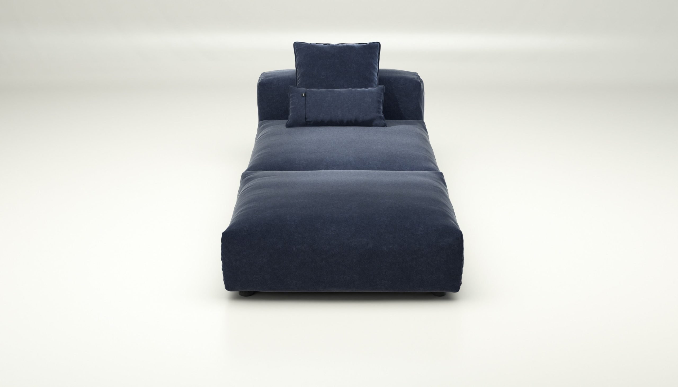 vetsak | Sofa Set 07 - Sun Lounger - suave - navy | Modular Sofa | 2 Seater | Daybed | Chaiselounge