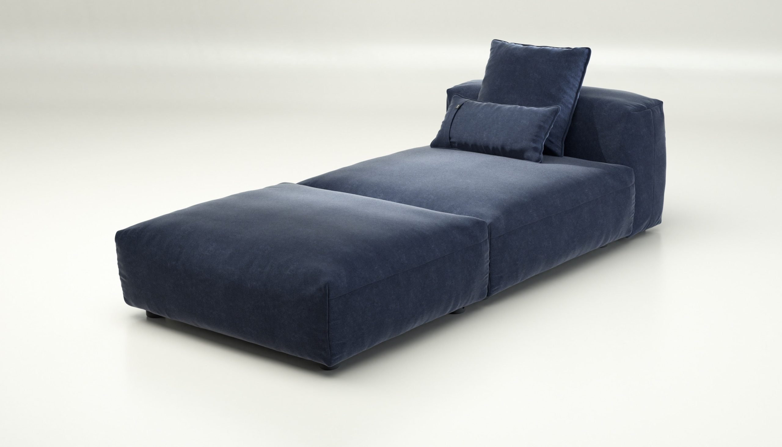 vetsak | Sofa Set 07 - Sun Lounger - suave - navy | Modular Sofa | 2 Seater | Daybed | Chaiselounge