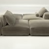 vetsak | Sofa Set 08 - Daybed - cord velour - khaki | Modular Sofa | 6 Seater | Outdoor Island | Double lounger