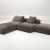 vetsak | Sofa Set 08 - Daybed - cord velour - mocha | Modular Sofa | 6 Seater | Outdoor Island | Double lounger