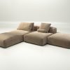 vetsak | Sofa Set 08 - Daybed - cord velour - sand | Modular Sofa | 6 Seater | Outdoor Island | Double lounger