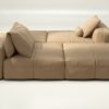 vetsak | Sofa Set 08 - Daybed - leather - beige | Modular Sofa | 6 Seater | Outdoor Island | Double lounger