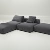 vetsak | Sofa Set 08 - Daybed - loop loop - anthracite | Modular Sofa | 6 Seater | Outdoor Island | Double lounger