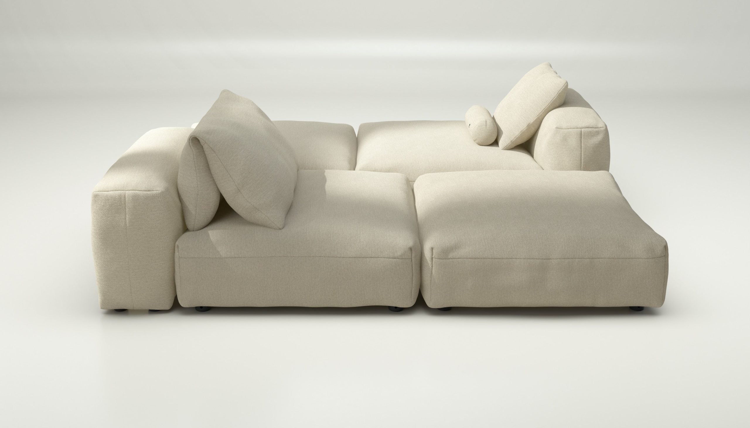 vetsak | Sofa Set 08 - Daybed - loop loop - duna | Modular Sofa | 6 Seater | Outdoor Island | Double lounger