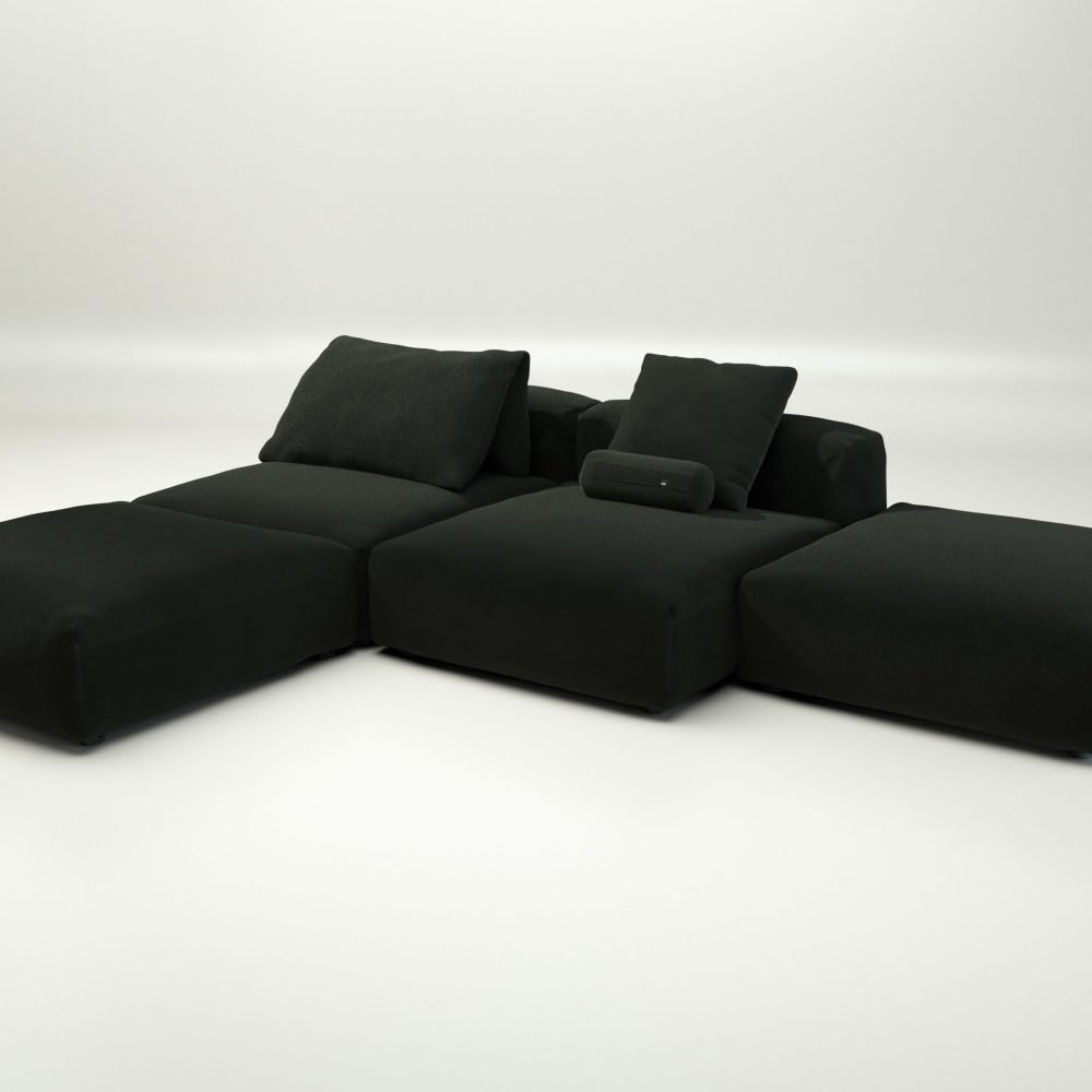 vetsak | Sofa Set 08 - Daybed - loop loop - mousse | Modular Sofa | 6 Seater | Outdoor Island | Double lounger