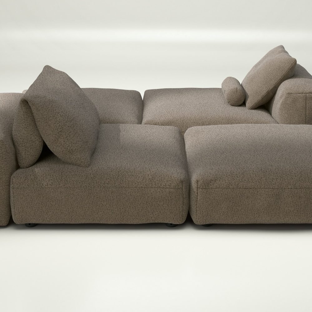 vetsak | Sofa Set 08 - Daybed - loop loop - taupe | Modular Sofa | 6 Seater | Outdoor Island | Double lounger