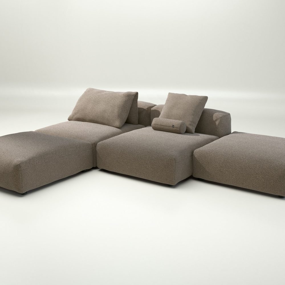 vetsak | Sofa Set 08 - Daybed - loop loop - taupe | Modular Sofa | 6 Seater | Outdoor Island | Double lounger