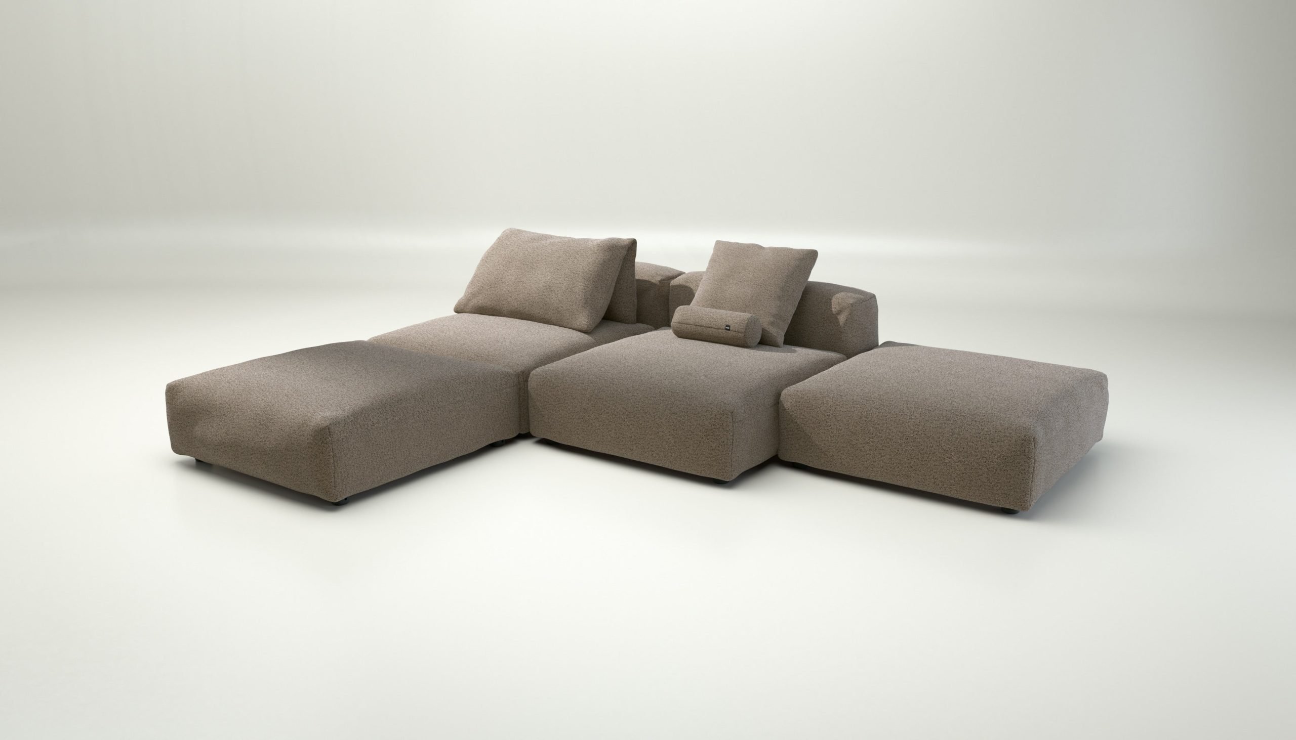 vetsak | Sofa Set 08 - Daybed - loop loop - taupe | Modular Sofa | 6 Seater | Outdoor Island | Double lounger