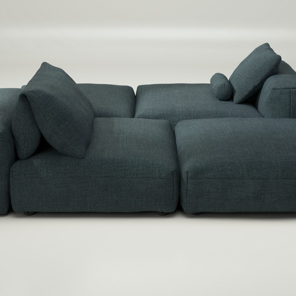 vetsak | Sofa Set 08 - Daybed - pique - cedar | Modular Sofa | 6 Seater | Outdoor Island | Double lounger
