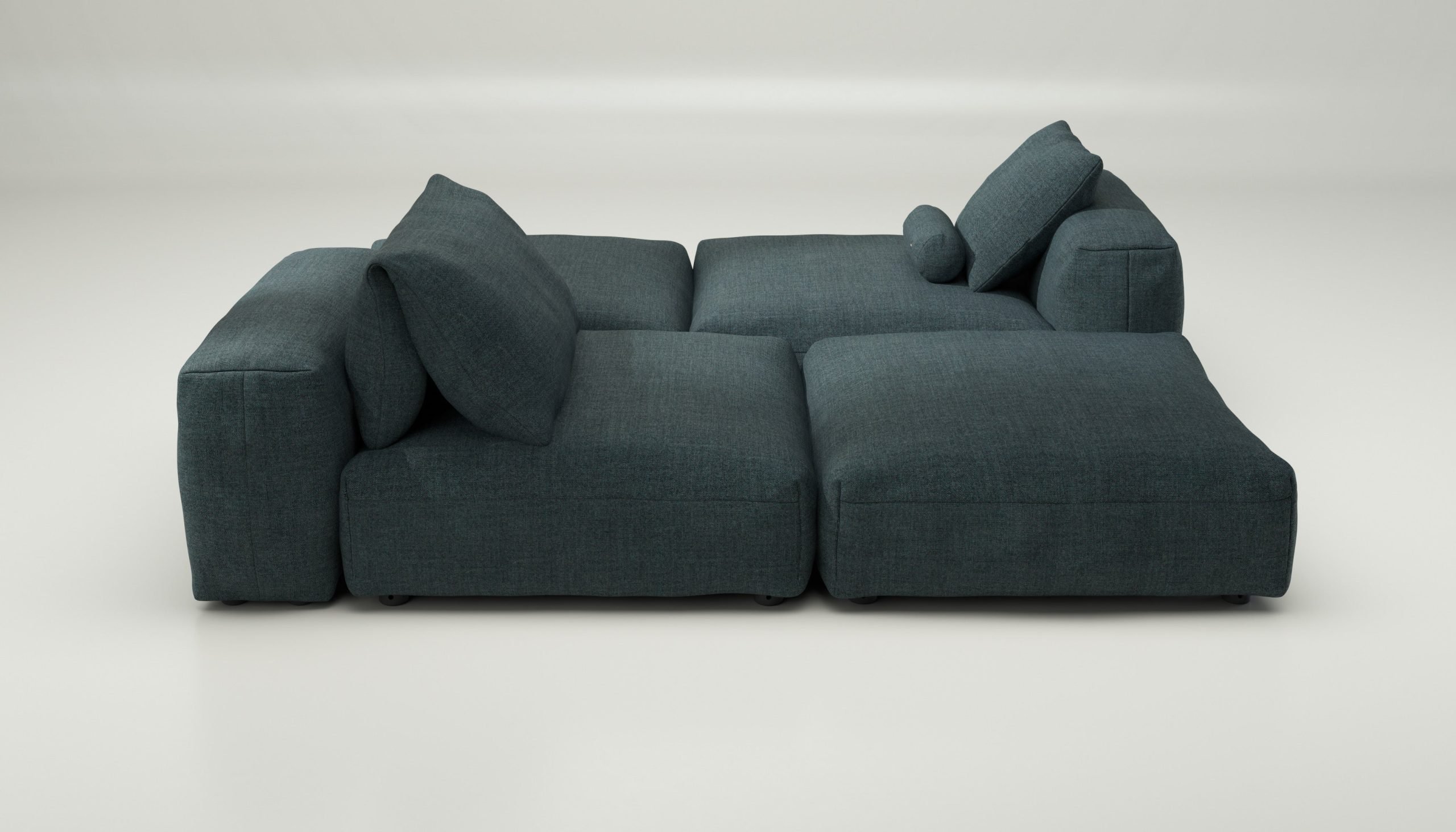 vetsak | Sofa Set 08 - Daybed - pique - cedar | Modular Sofa | 6 Seater | Outdoor Island | Double lounger