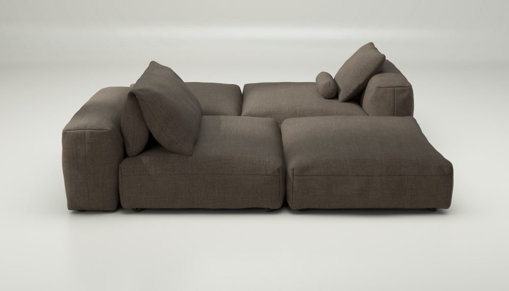 vetsak | Sofa Set 08 - Daybed - pique - taupe | Modular Sofa | 6 Seater | Outdoor Island | Double lounger