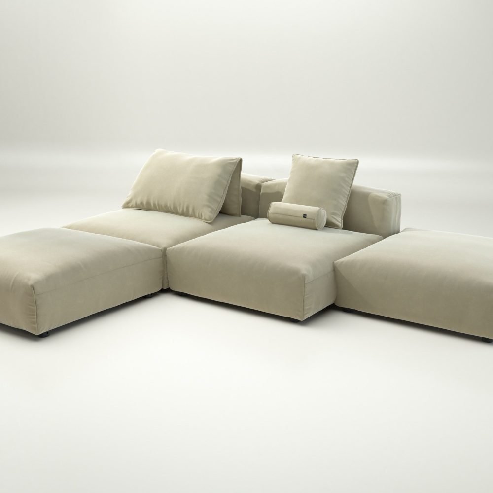 vetsak | Sofa Set 08 - Daybed - suave - clay | Modular Sofa | 6 Seater | Outdoor Island | Double lounger