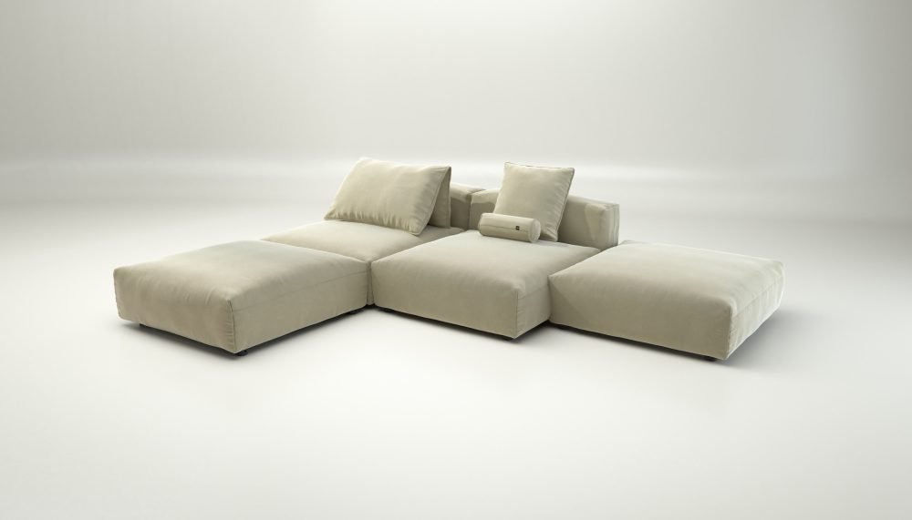 vetsak | Sofa Set 08 - Daybed - suave - clay | Modular Sofa | 6 Seater | Outdoor Island | Double lounger
