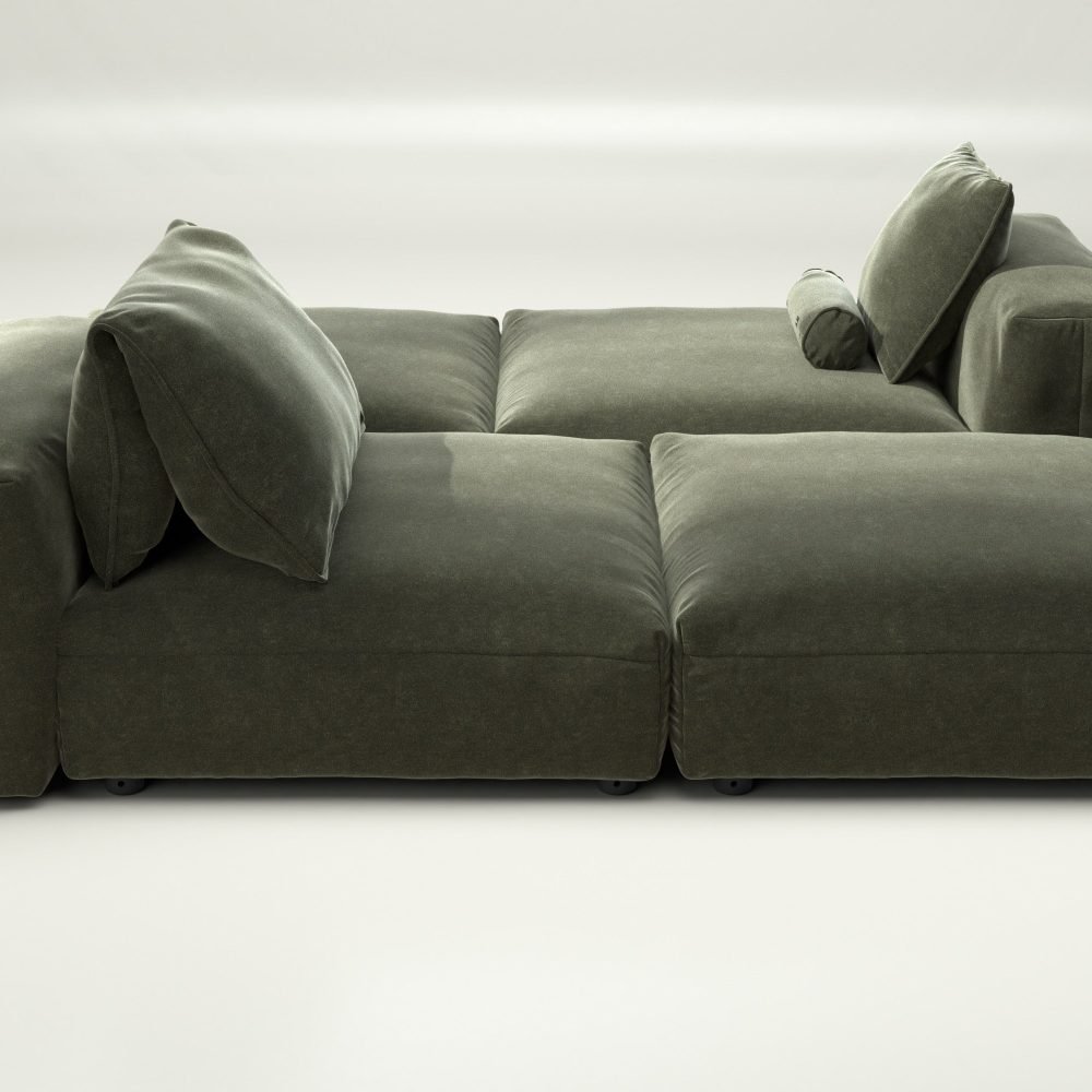 vetsak | Sofa Set 08 - Daybed - suave - pine | Modular Sofa | 6 Seater | Outdoor Island | Double lounger