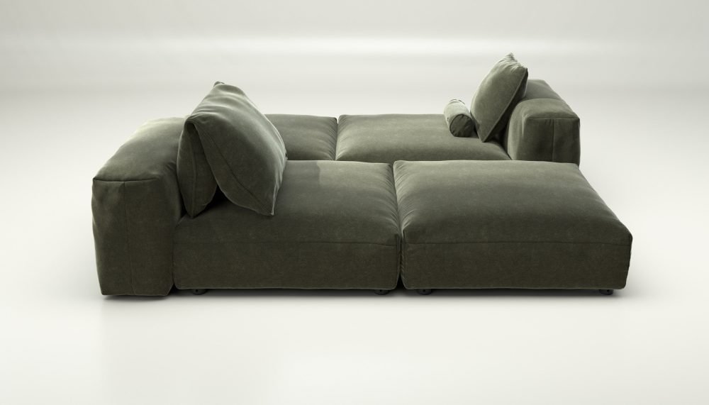 vetsak | Sofa Set 08 - Daybed - suave - pine | Modular Sofa | 6 Seater | Outdoor Island | Double lounger