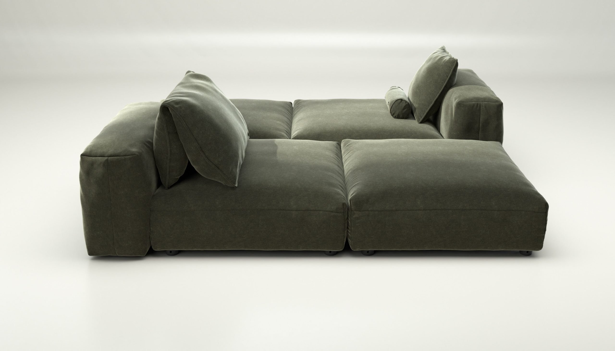 vetsak | Sofa Set 08 - Daybed - suave - pine | Modular Sofa | 6 Seater | Outdoor Island | Double lounger