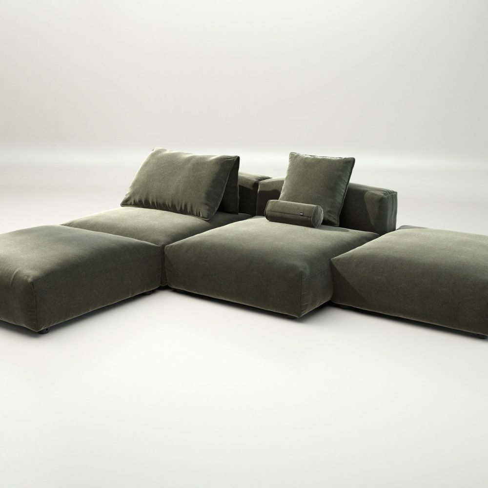 vetsak | Sofa Set 08 - Daybed - suave - pine | Modular Sofa | 6 Seater | Outdoor Island | Double lounger