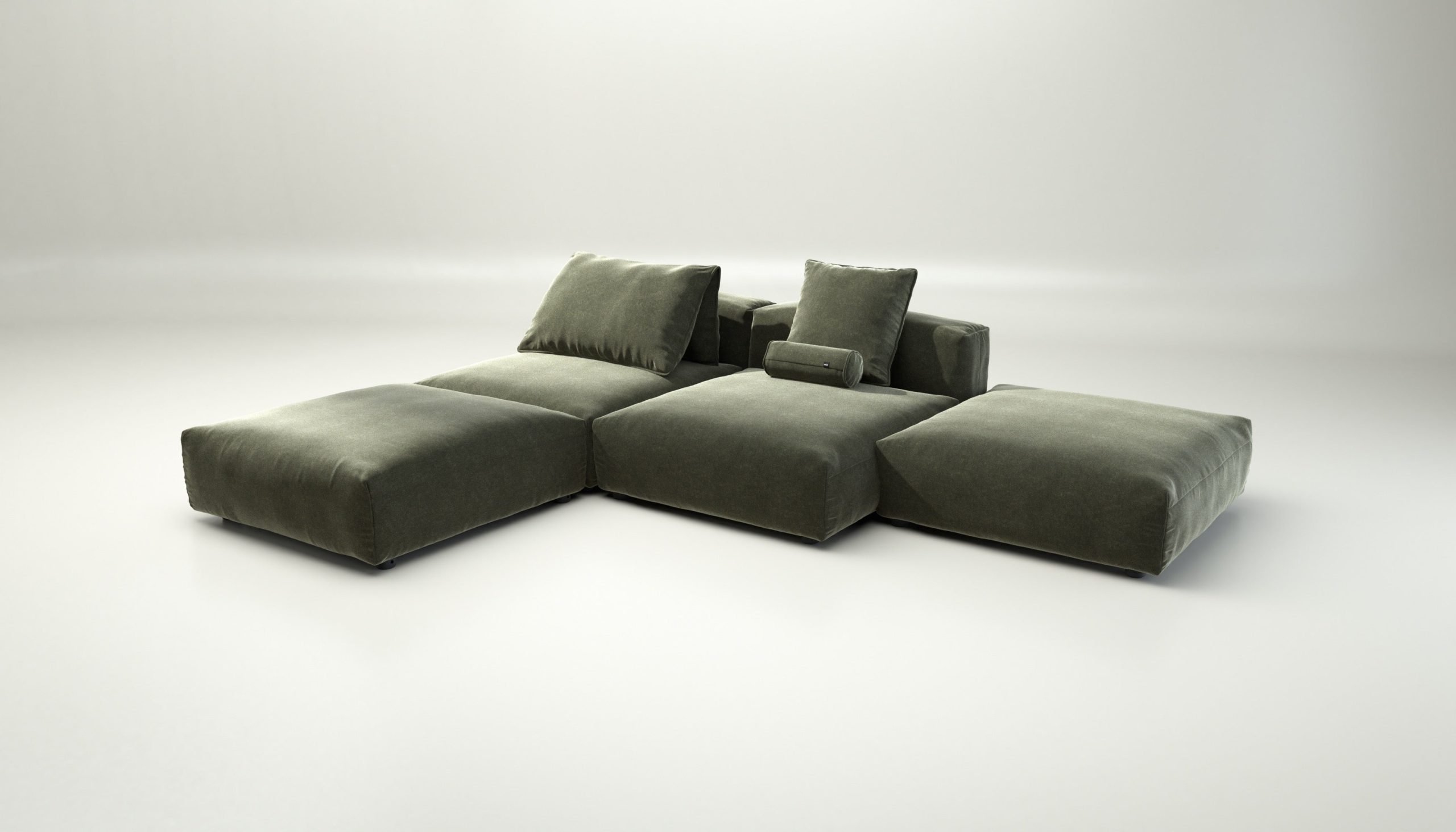 vetsak | Sofa Set 08 - Daybed - suave - pine | Modular Sofa | 6 Seater | Outdoor Island | Double lounger