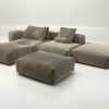 vetsak | Sofa Set 09 - The Island - cord velour - khaki | Modular Sofa | 7 Seater | Sofa Island