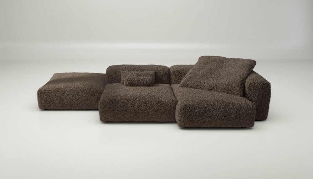 vetsak | Sofa Set 09 - The Island - doodle - cacao | Modular Sofa | 7 Seater | Sofa Island