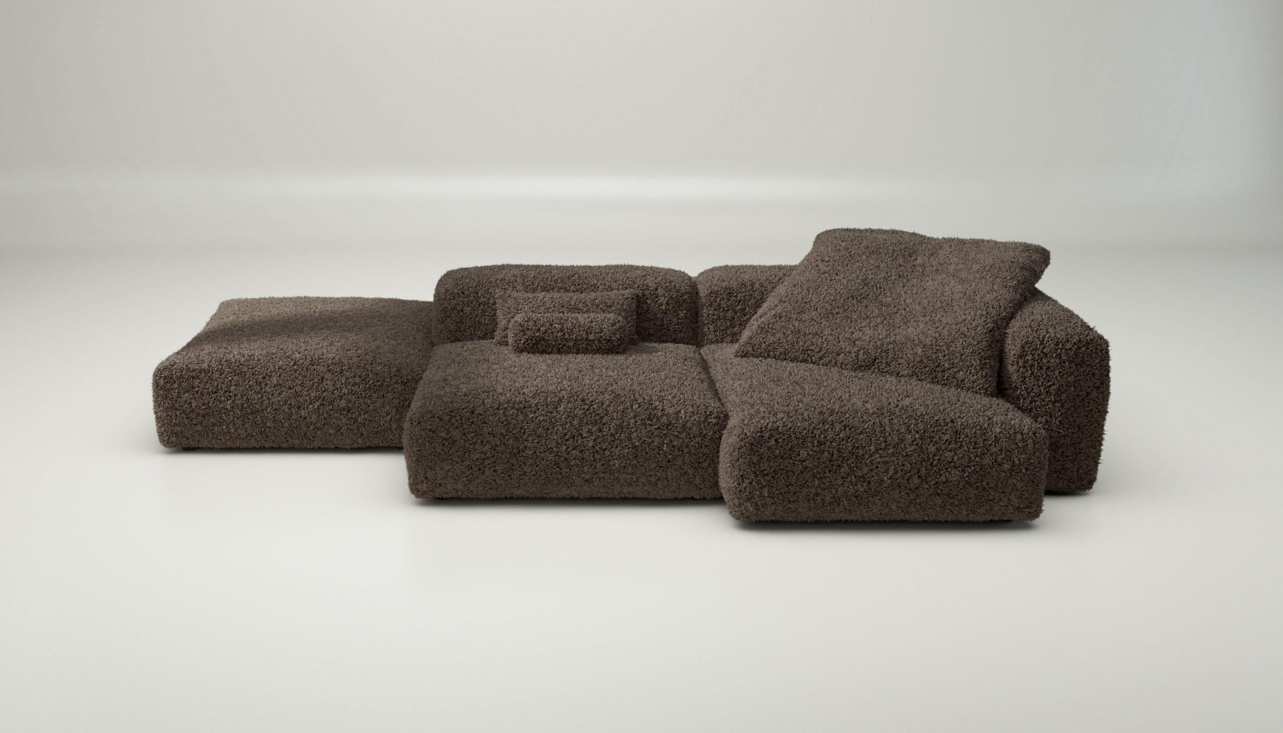 vetsak | Sofa Set 09 - The Island - doodle - cacao | Modular Sofa | 7 Seater | Sofa Island