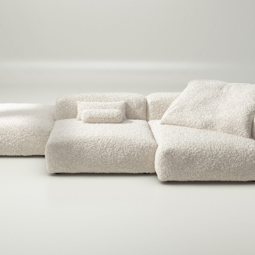 vetsak | Sofa Set 09 - The Island - doodle - creme | Modular Sofa | 7 Seater | Sofa Island
