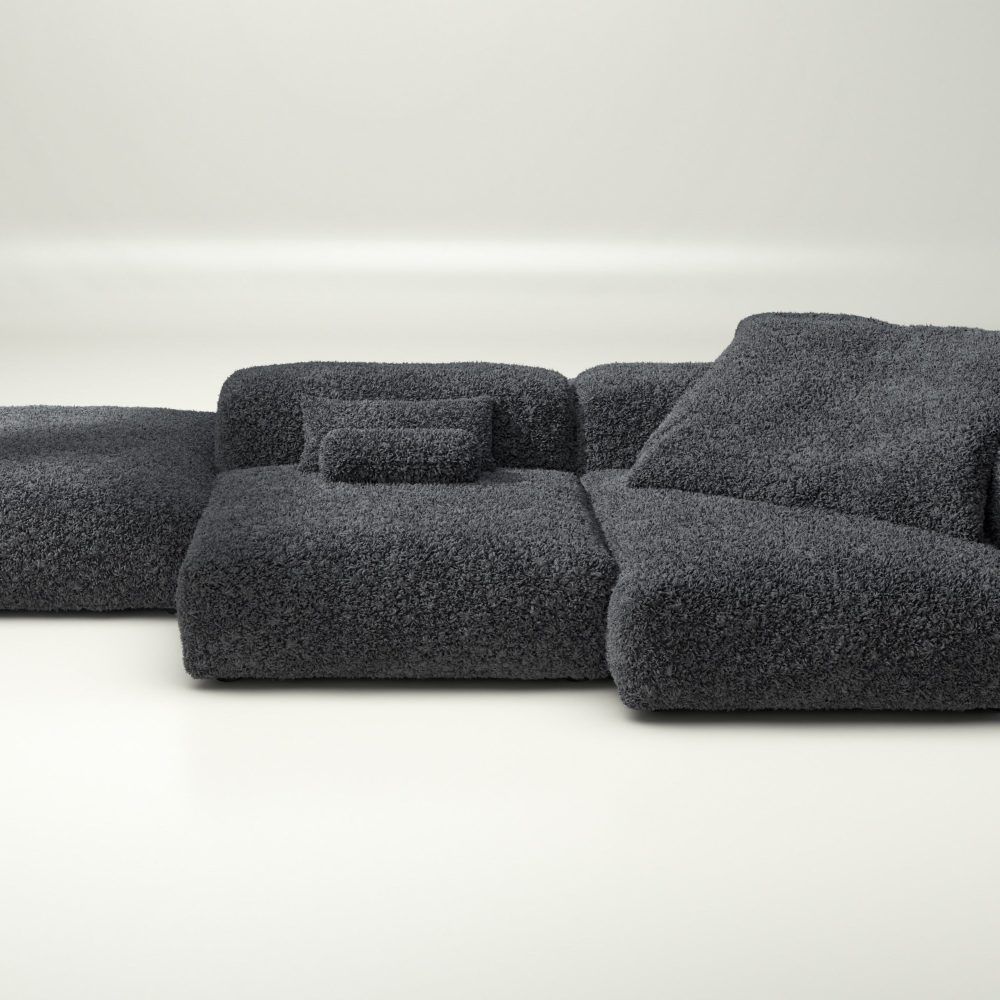 vetsak | Sofa Set 09 - The Island - doodle - dark grey | Modular Sofa | 7 Seater | Sofa Island