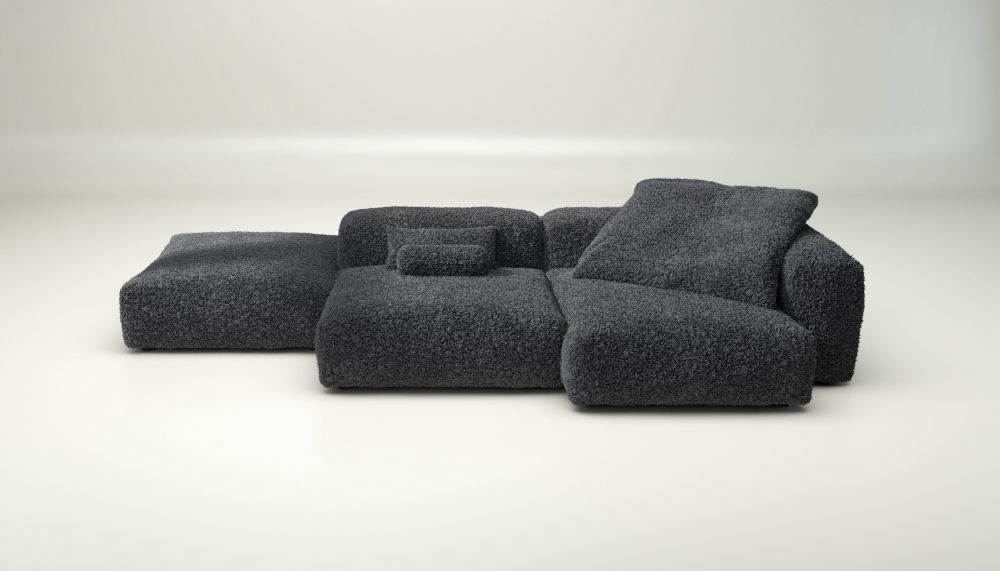 vetsak | Sofa Set 09 - The Island - doodle - dark grey | Modular Sofa | 7 Seater | Sofa Island