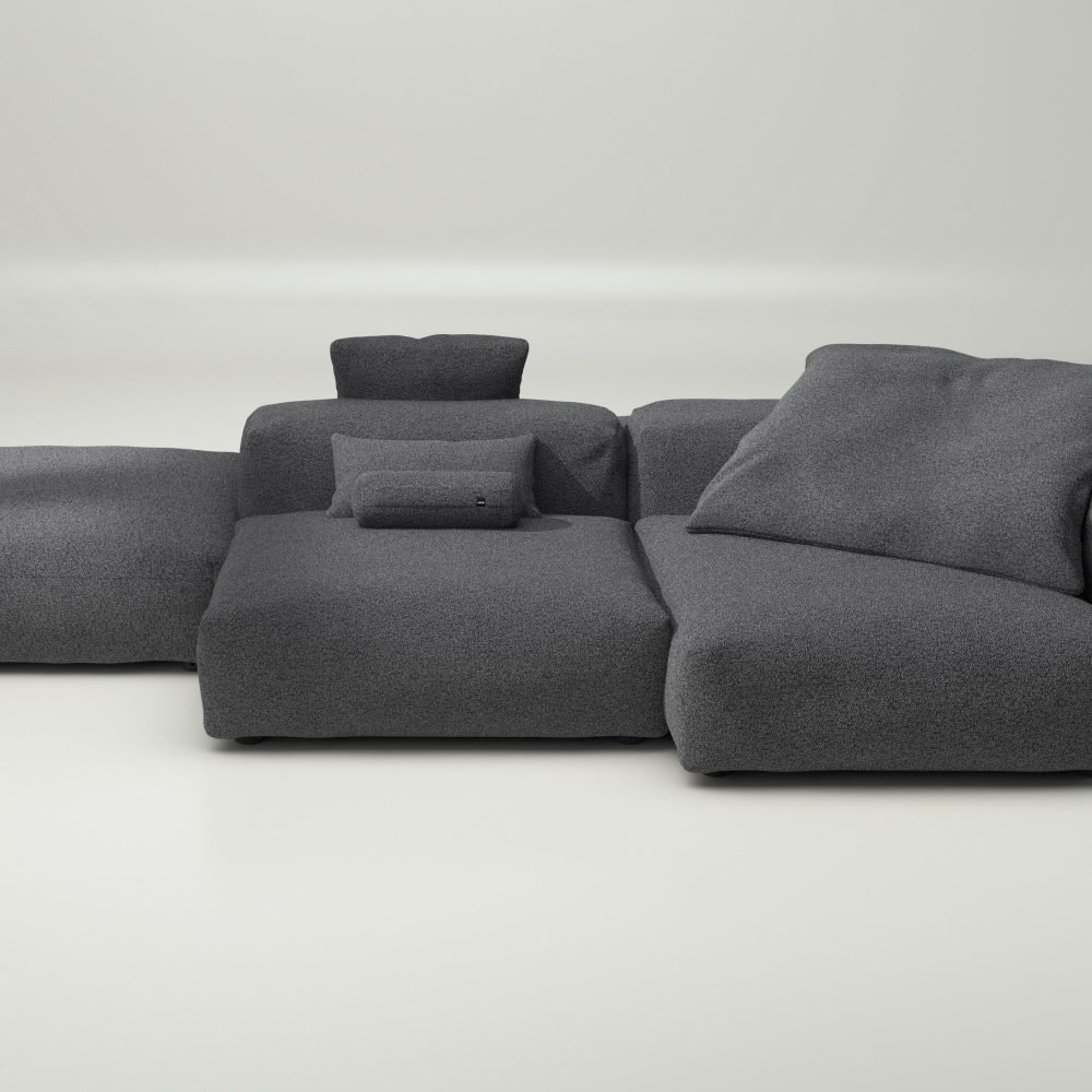 vetsak | Sofa Set 09 - The Island - loop loop - anthracite | Modular Sofa | 7 Seater | Sofa Island
